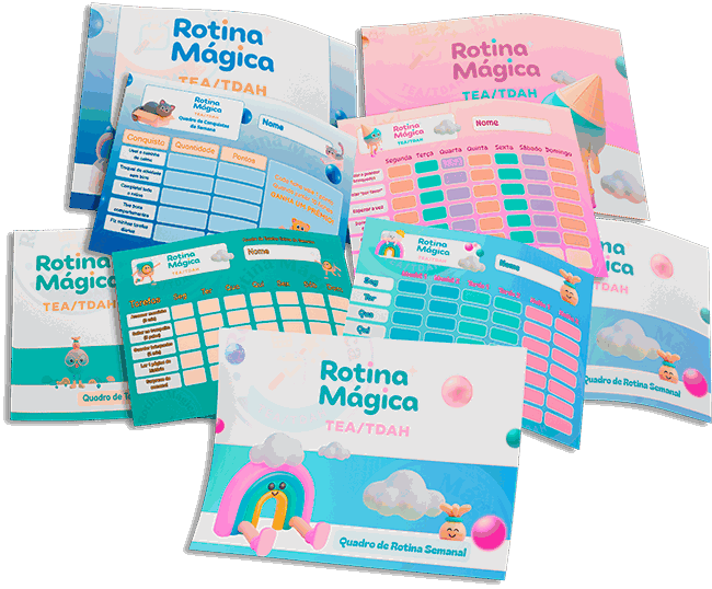 Mockup do quadro de rotina semanal